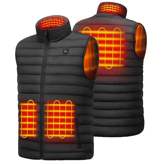 bellaciao Heated Vest Gift for Men Women 5v 2a USB Charging Heating Vest for Men Women Washable Body Warmer for Outdoor Working Camping Fishing Hunting Hiking Skating Black L not included battery